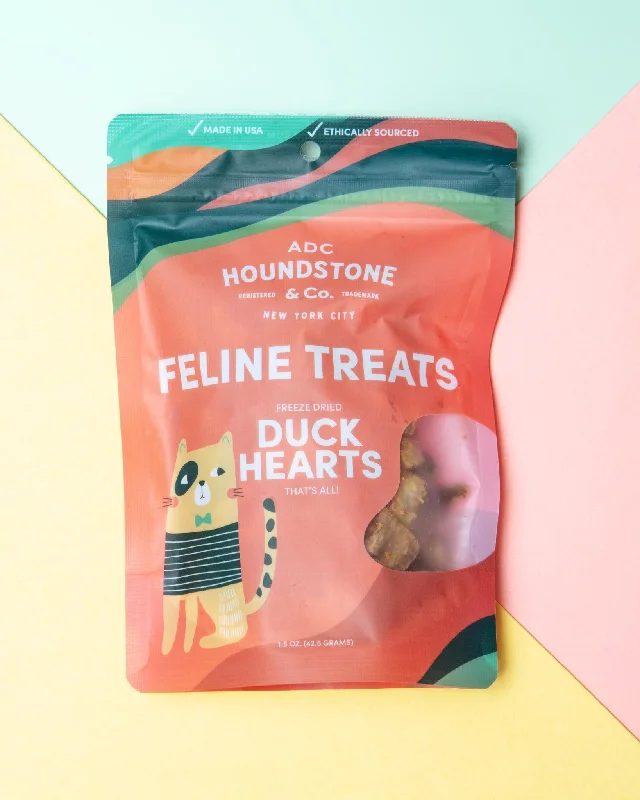 Freeze Dried Duck Hearts Cat Treats