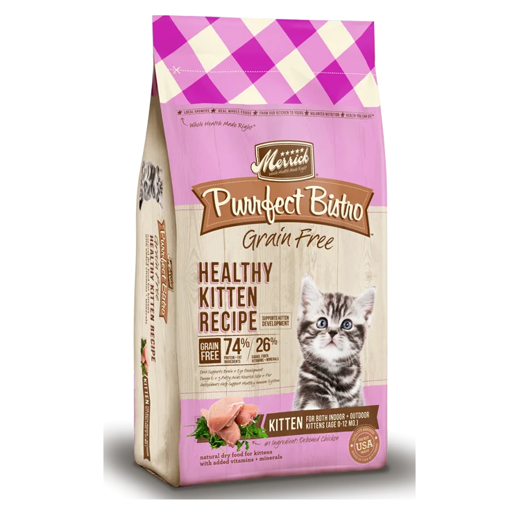 Merrick Purrfect Bistro Grain Free Healthy Kitten Recipe Dry Cat Food