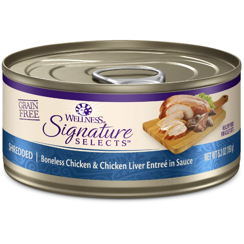 Wellness Signature Selects Shredded Chicken & Chicken Liver in Sauce Wet Cat Food